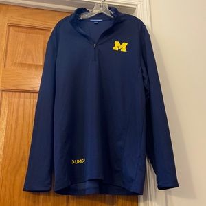 XL University of Michigan quarter zip with UMCU logo